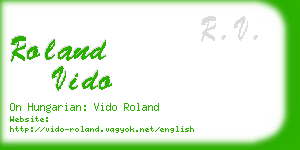 roland vido business card